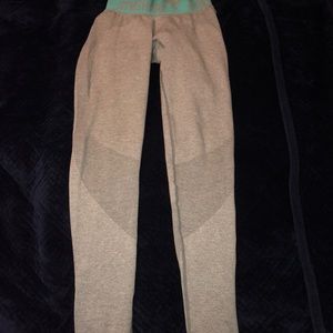 Gymshark light grey marl/pale turquoise flex